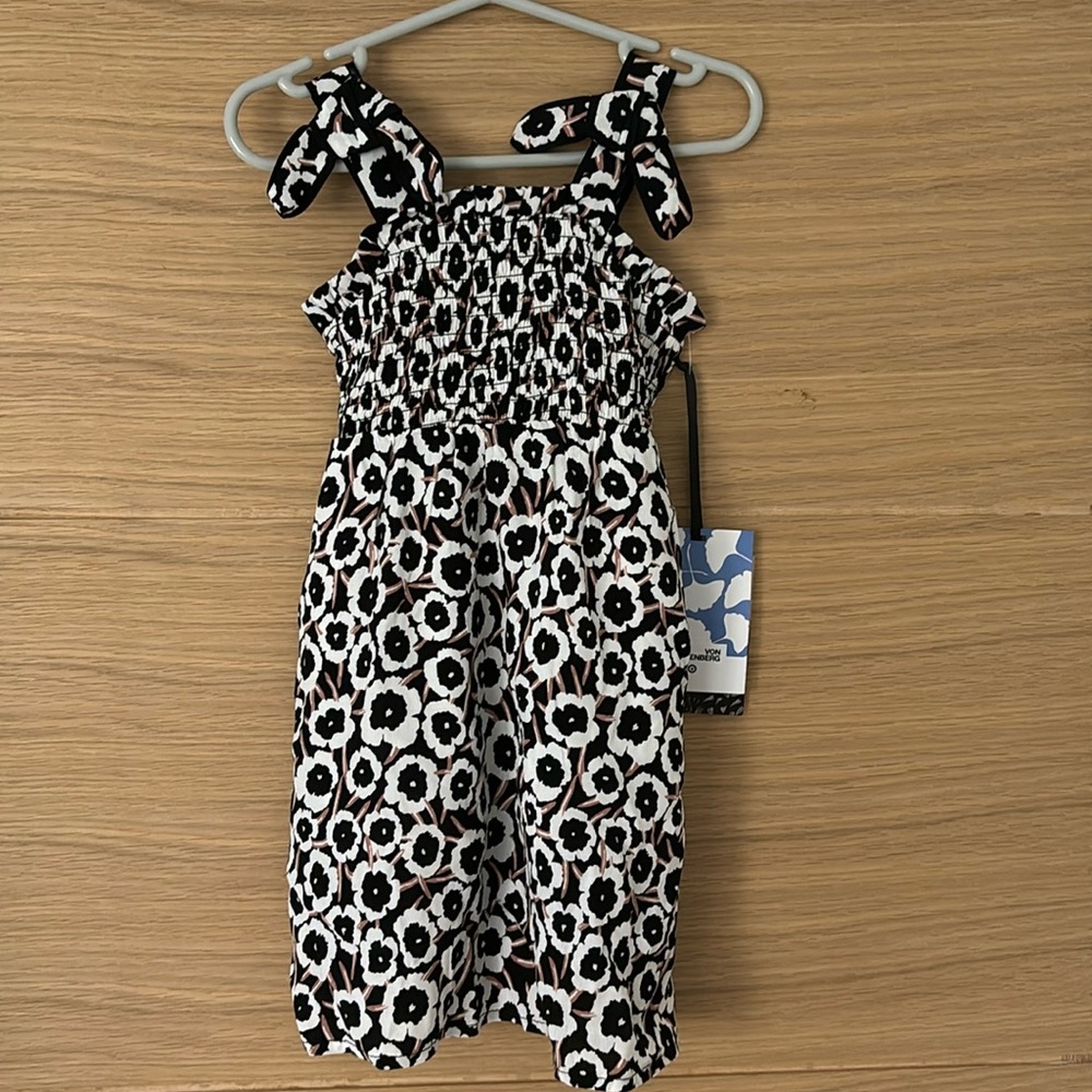 DVF for target toddler girl summer dress 18 months black, white and brown